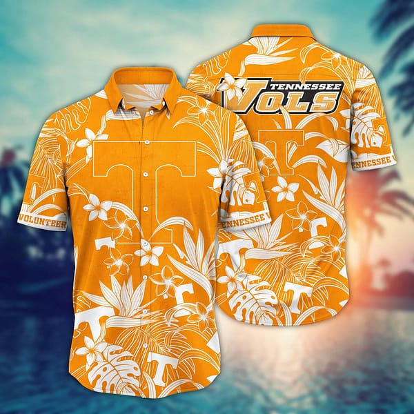 Tennessee Volunteers White Floral Hawaiian Shirt Tennessee Volunteers White Floral Hawaiian Shirt