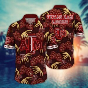 Texas A&M Aggies Tropical Leaf Hawaiian Shirt