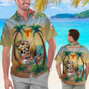 Texas Longhorns Beach Party Hawaiian Shirt