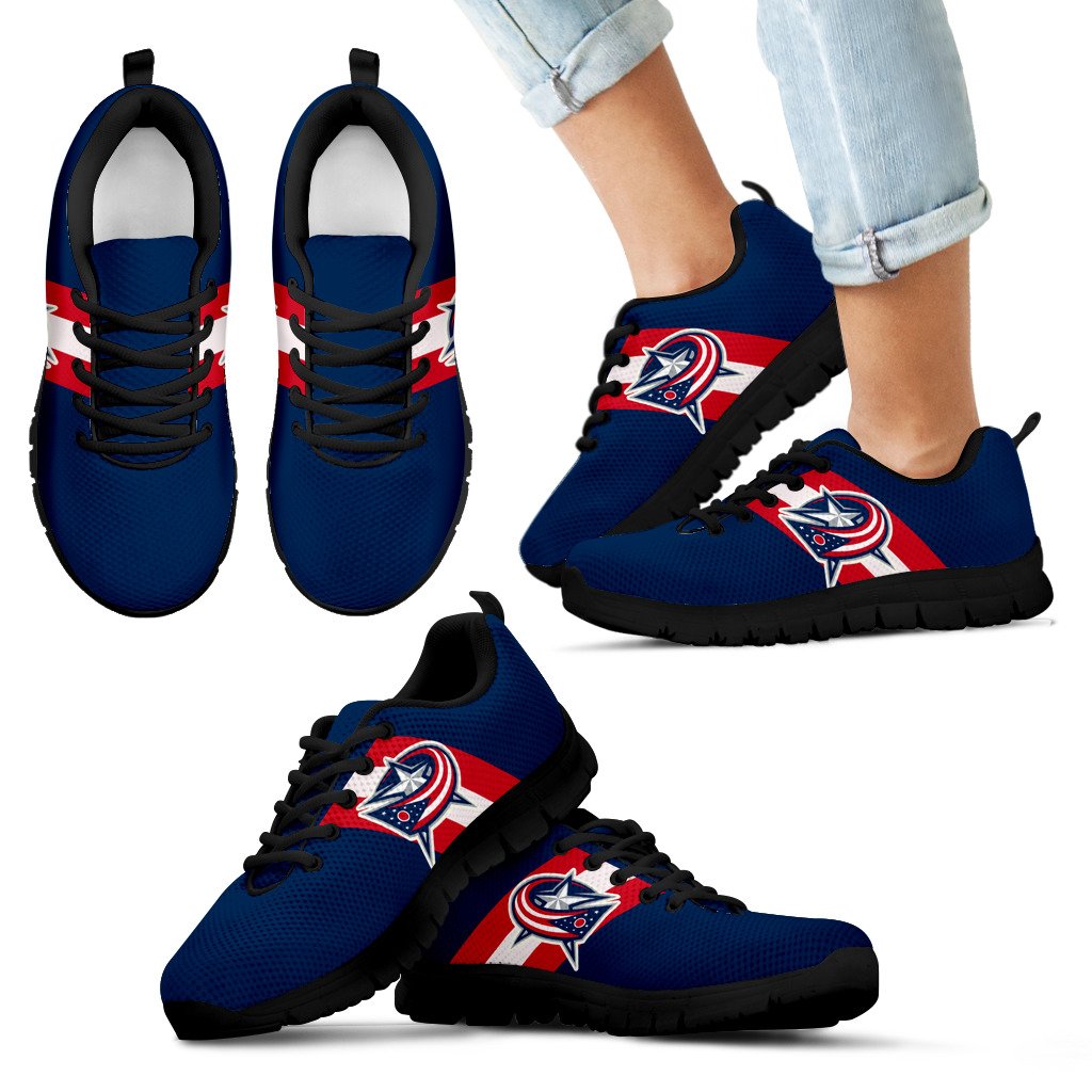 Three Colors Vertical Columbus Blue Jackets Sneakers Three Colors Vertical Columbus Blue Jackets Sneakers