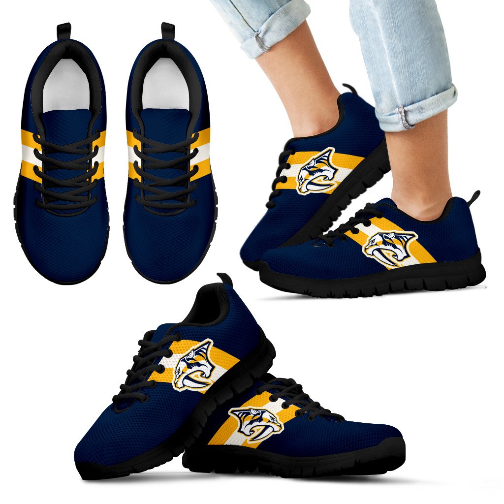 Three Colors Vertical Nashville Predators Sneakers Three Colors Vertical Nashville Predators Sneakers