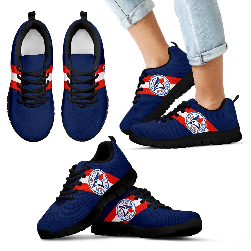 Three Colors Vertical Toronto Blue Jays Sneakers Three Colors Vertical Toronto Blue Jays Sneakers
