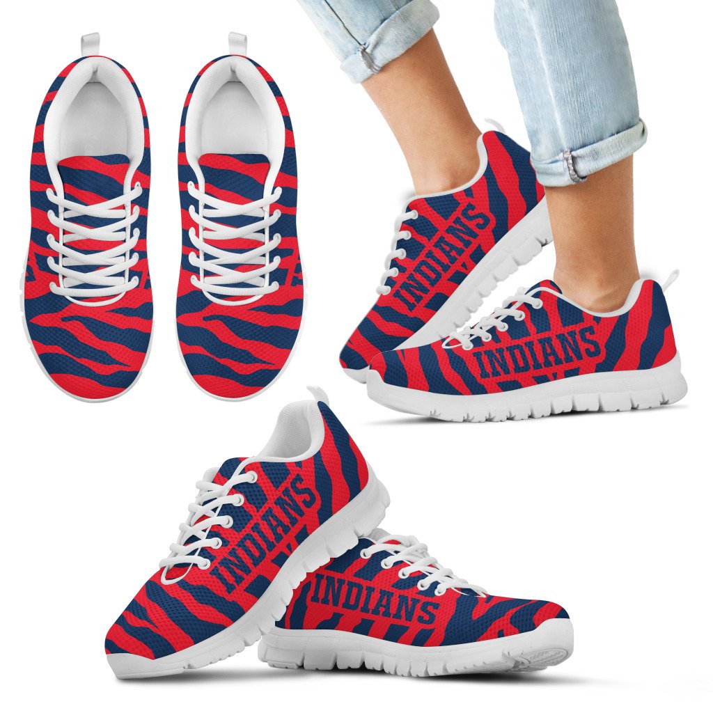 Tiger-Skin-Stripes-Pattern-Print-Cleveland-Indians-Sneakers-1