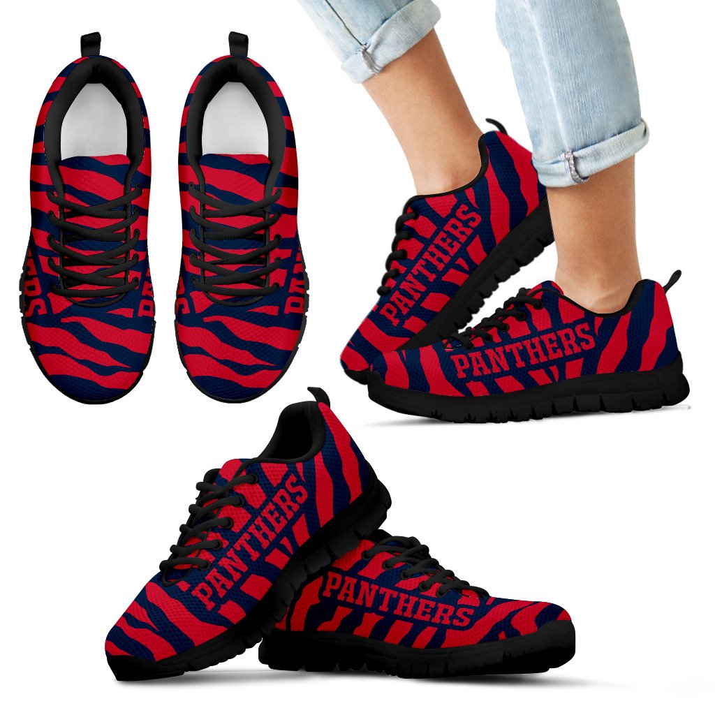 Tiger Skin Stripes Pattern Print Florida Panthers Sneakers Tiger Skin Stripes Pattern Print Florida Panthers Sneakers