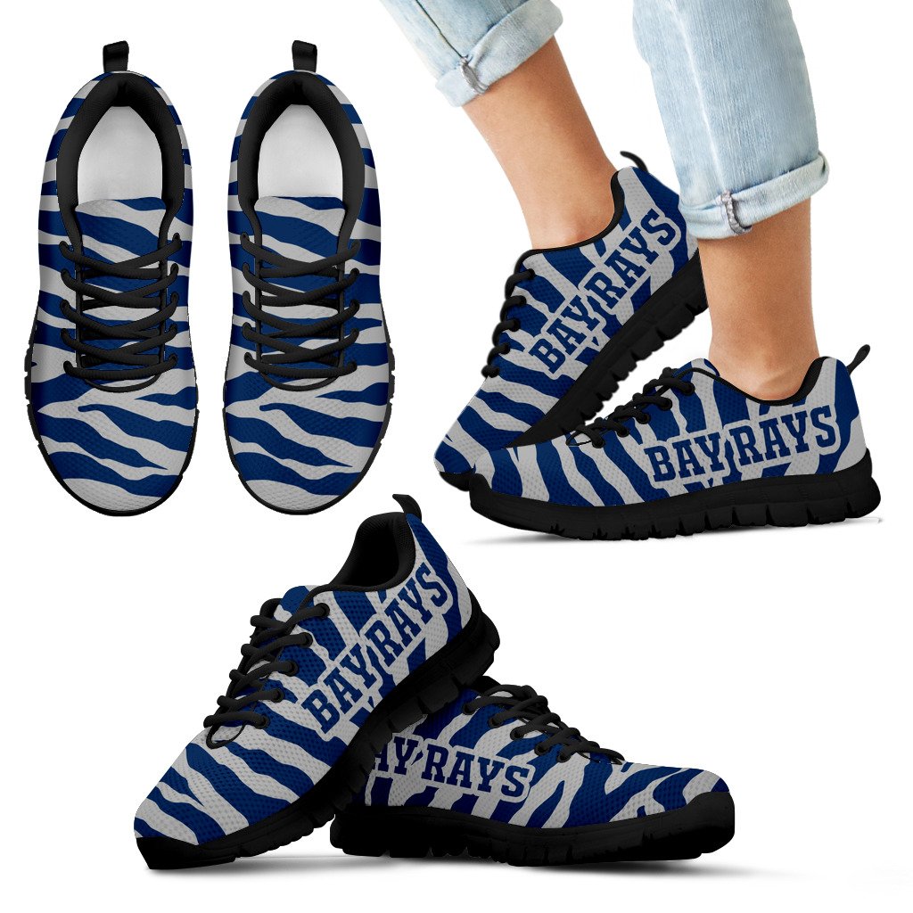 Tiger Skin Stripes Pattern Print Tampa Bay Rays Sneakers Tiger Skin Stripes Pattern Print Tampa Bay Rays Sneakers