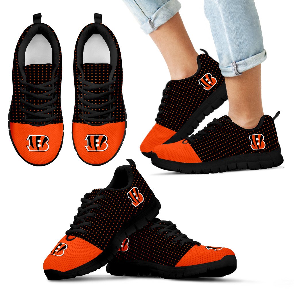 Tiny Cool Dots Background Mix Lovely Logo Cincinnati Bengals Sneakers Tiny Cool Dots Background Mix Lovely Logo Cincinnati Bengals Sneakers