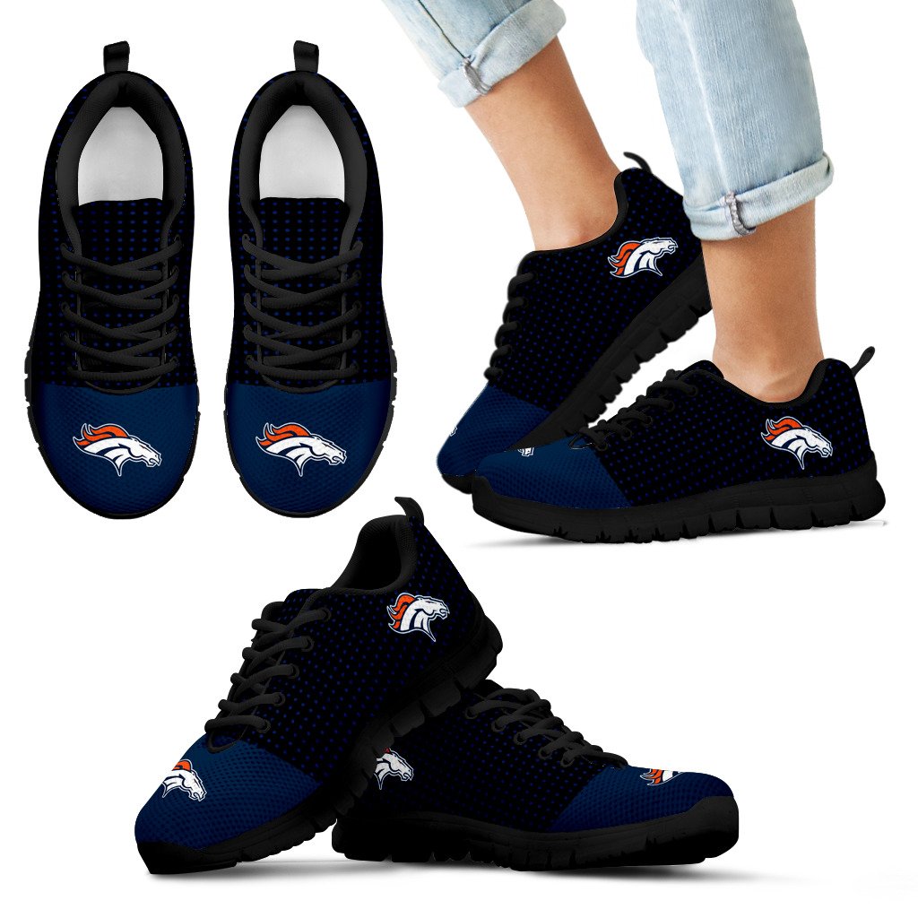 Tiny Cool Dots Background Mix Lovely Logo Denver Broncos Sneakers Tiny Cool Dots Background Mix Lovely Logo Denver Broncos Sneakers