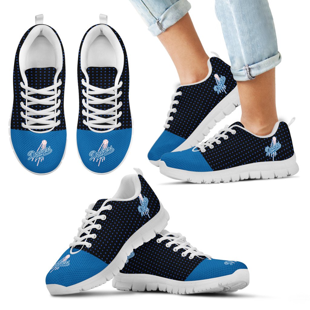 Tiny-Cool-Dots-Background-Mix-Lovely-Logo-Los-Angeles-Dodgers-Sneakers-1