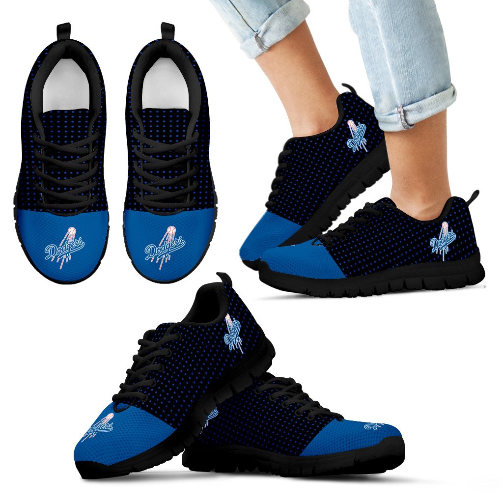 Tiny Cool Dots Background Mix Lovely Logo Los Angeles Dodgers Sneakers Tiny Cool Dots Background Mix Lovely Logo Los Angeles Dodgers Sneakers
