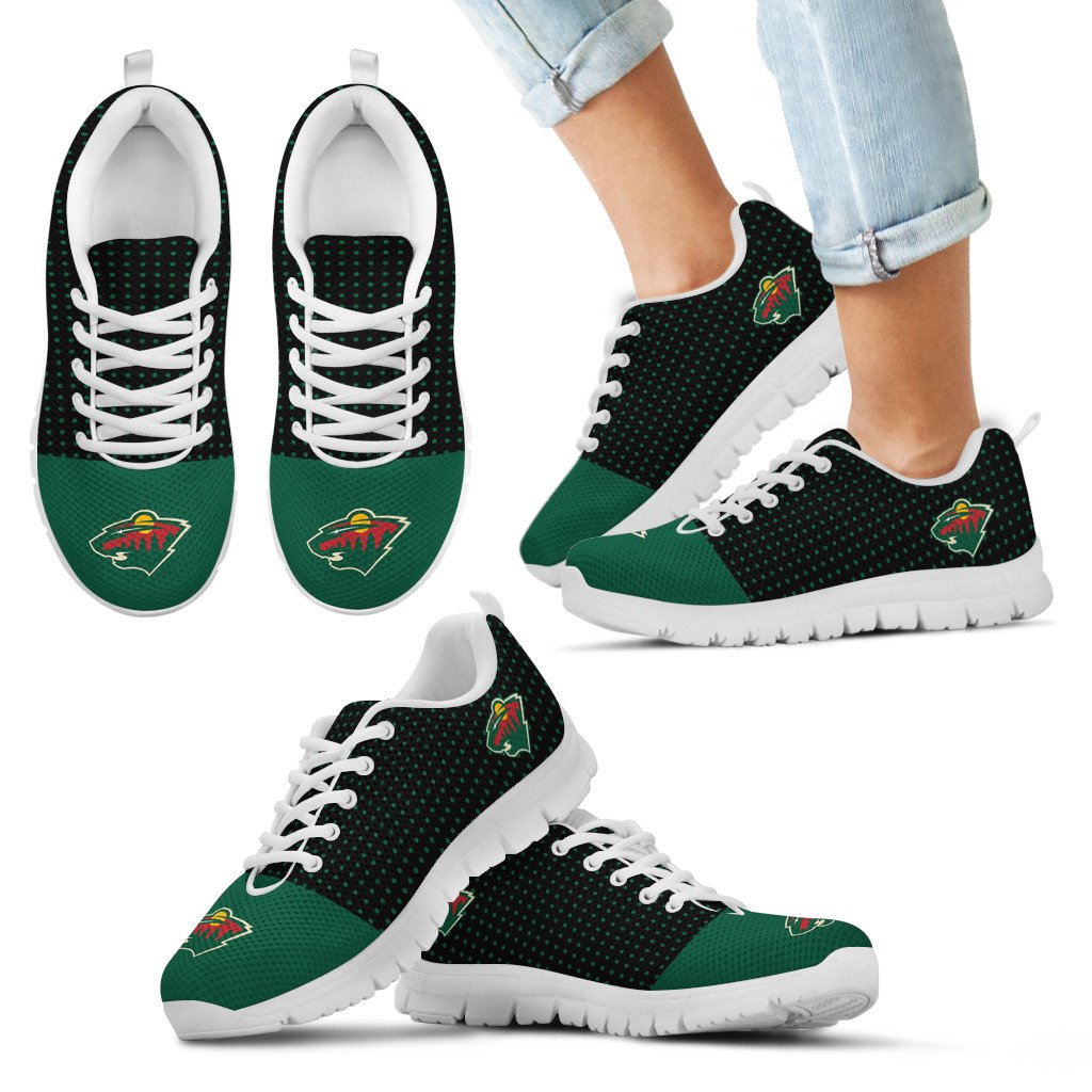 Tiny-Cool-Dots-Background-Mix-Lovely-Logo-Minnesota-Wild-Sneakers-1