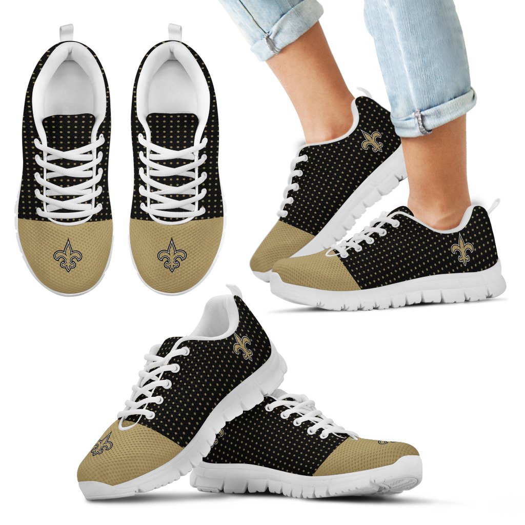 Tiny-Cool-Dots-Background-Mix-Lovely-Logo-New-Orleans-Saints-Sneakers-1