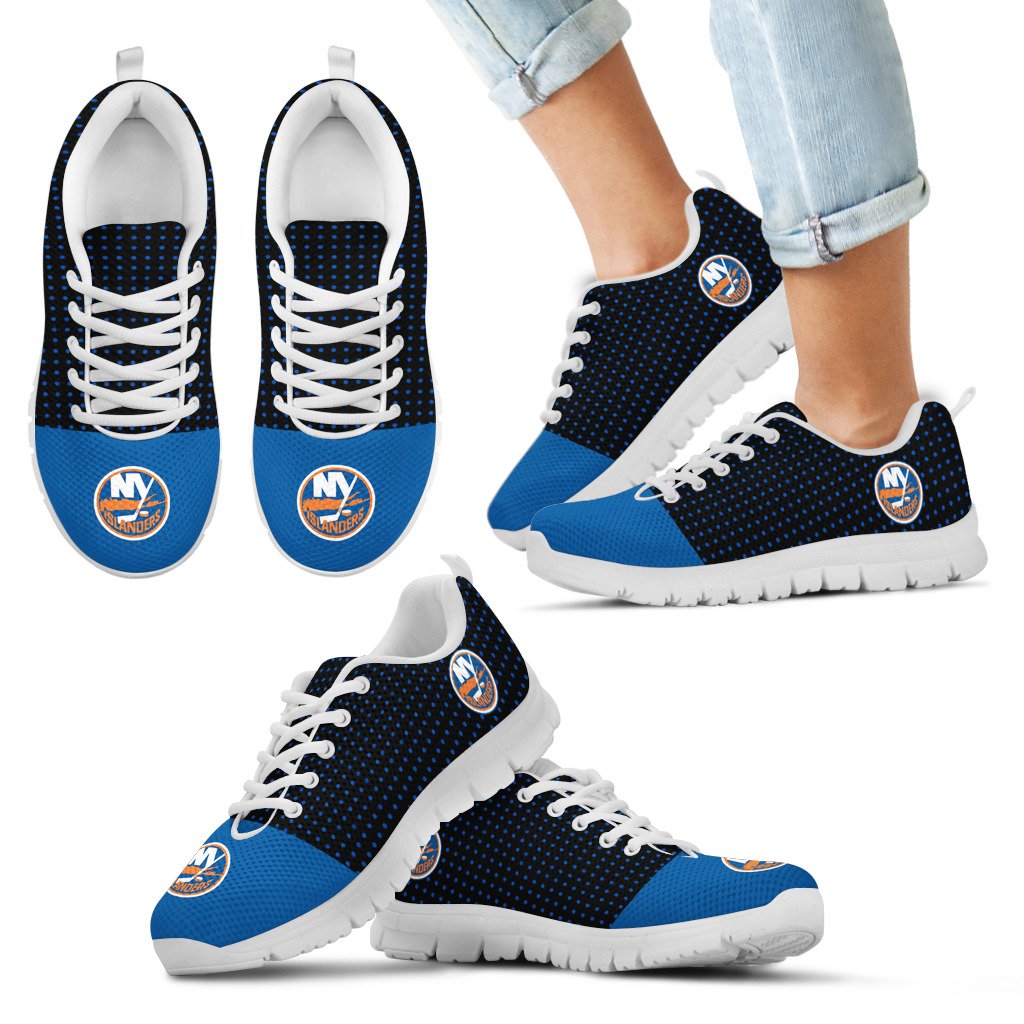 Tiny-Cool-Dots-Background-Mix-Lovely-Logo-New-York-Islanders-Sneakers-1