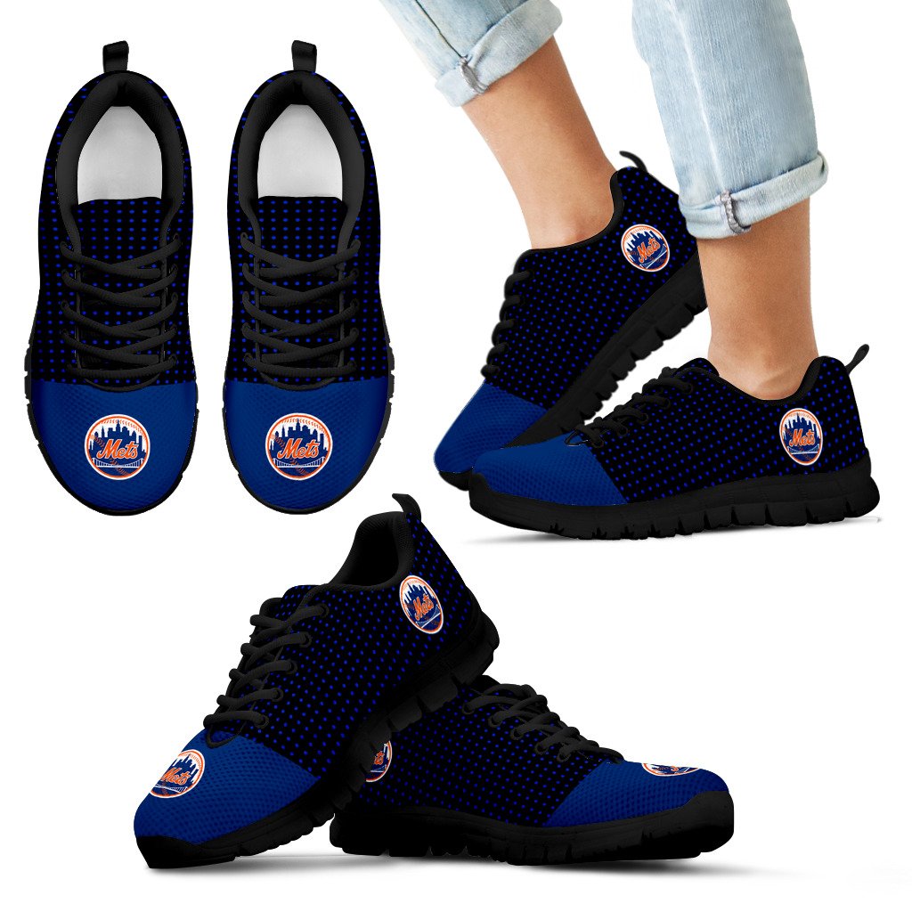 Tiny Cool Dots Background Mix Lovely Logo New York Mets Sneakers Tiny Cool Dots Background Mix Lovely Logo New York Mets Sneakers