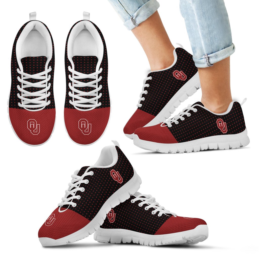 Tiny-Cool-Dots-Background-Mix-Lovely-Logo-Oklahoma-Sooners-Sneakers-1