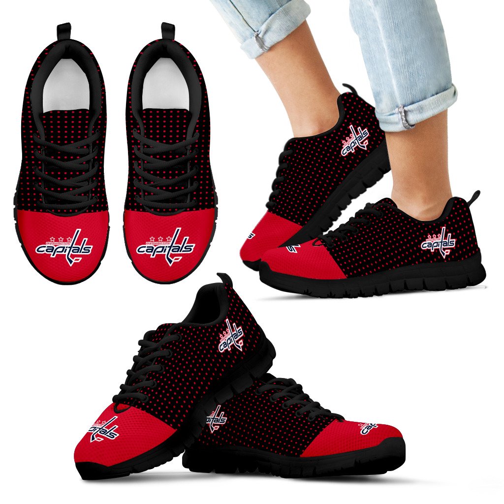 Tiny Cool Dots Background Mix Lovely Logo Washington Capitals Sneakers Tiny Cool Dots Background Mix Lovely Logo Washington Capitals Sneakers