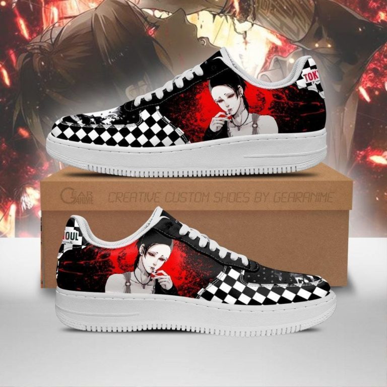 Tokyo-Ghoul-Uta-Checkerboard-Anime-Leather-Air-Force-Shoes-1