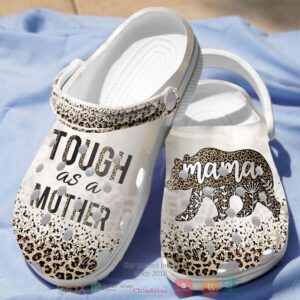 Tough As A Mother Leopard Crocs Crocband Shoes