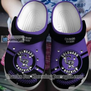 [Trendy] Colorado Rockies Black Purple Crocs Gift
