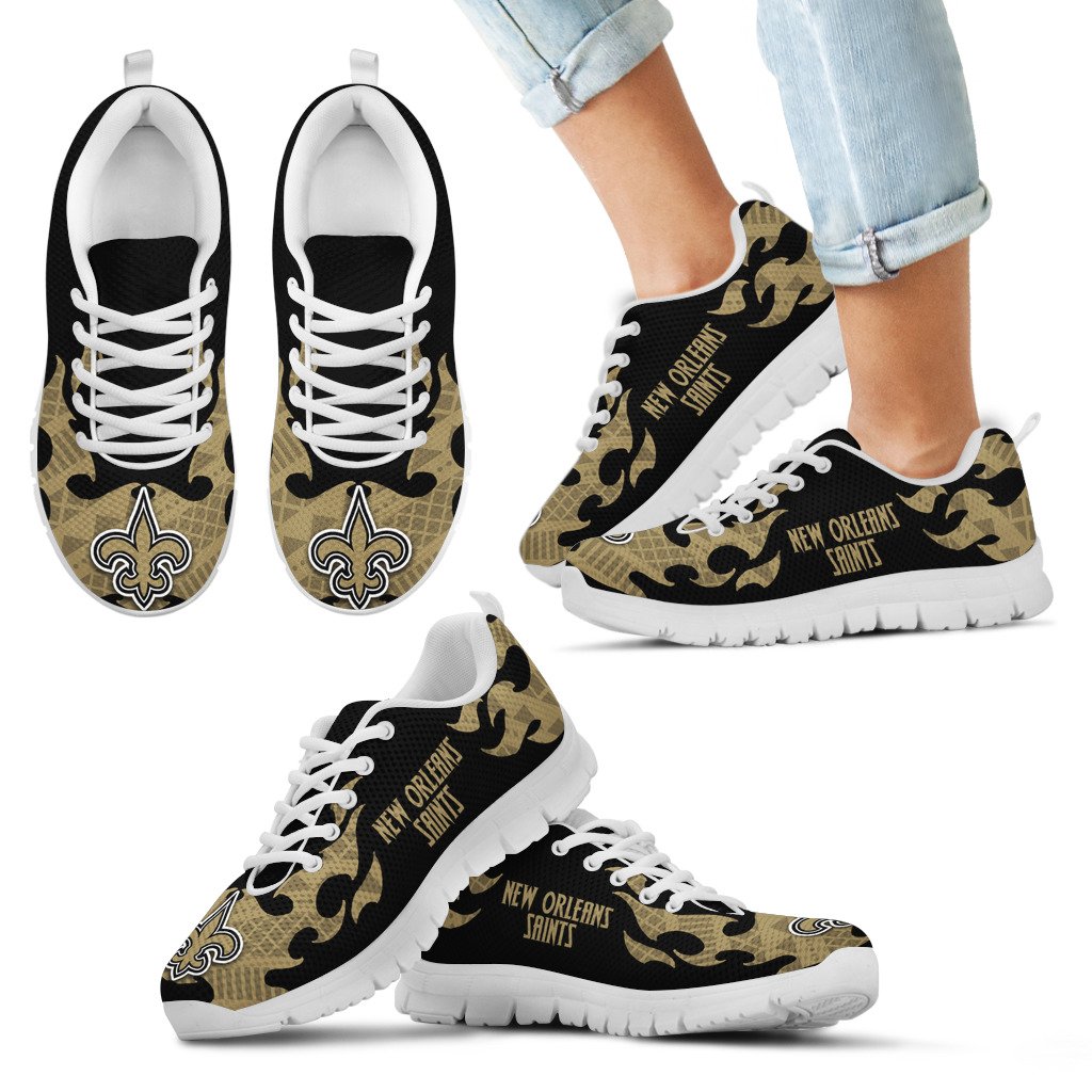 Tribal-Flames-Pattern-New-Orleans-Saints-Sneakers-1