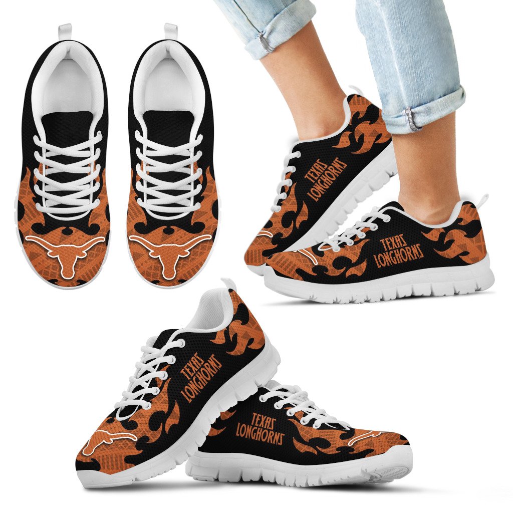 Tribal-Flames-Pattern-Texas-Longhorns-Sneakers-1