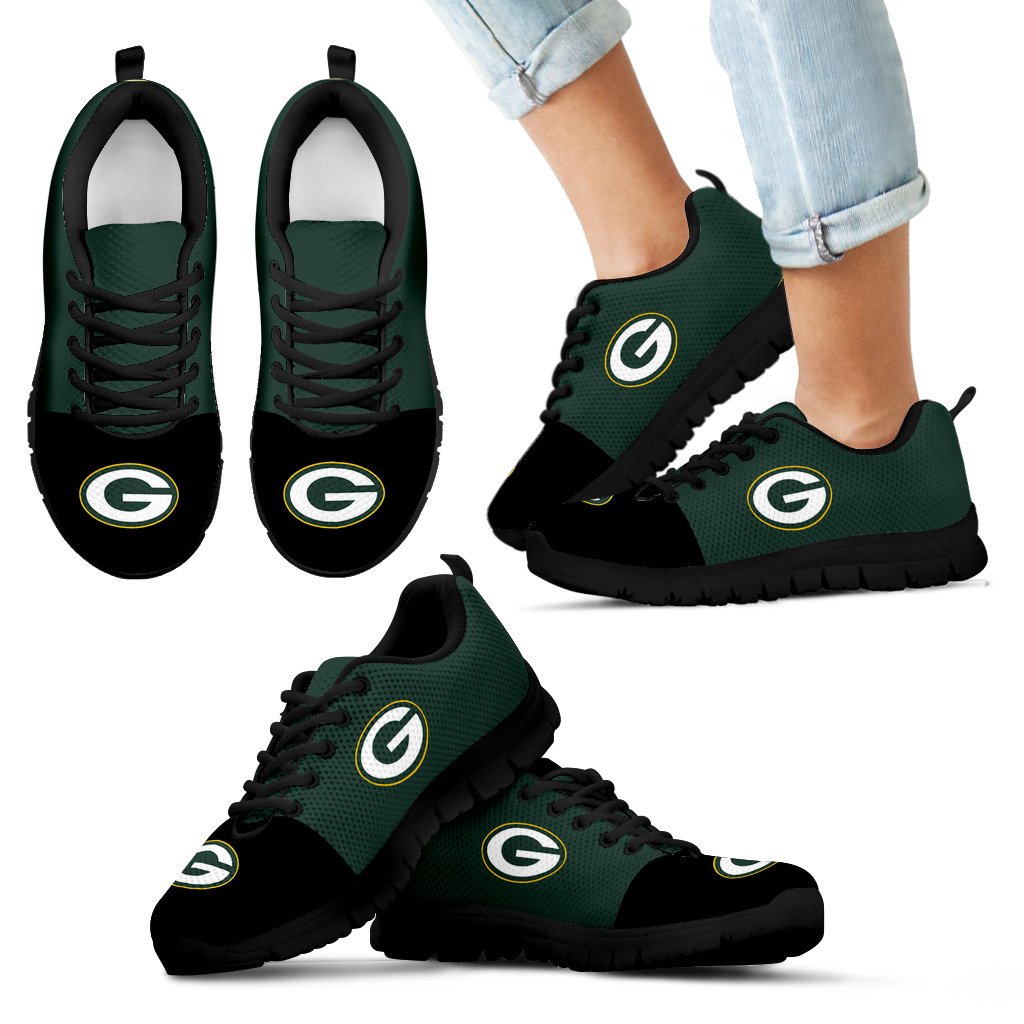 Two Colors Aparted Green Bay Packers Sneakers Two Colors Aparted Green Bay Packers Sneakers
