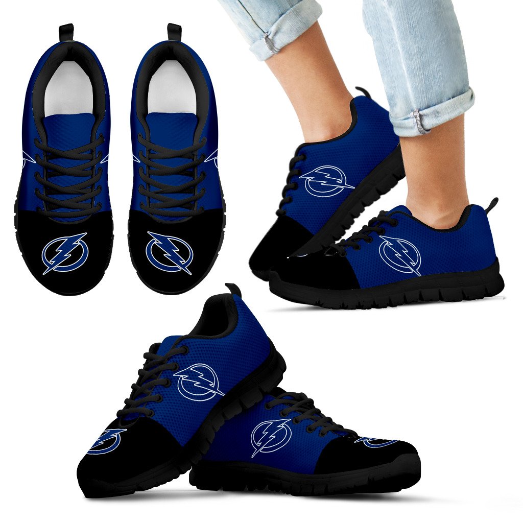 Two Colors Aparted Tampa Bay Lightning Sneakers Two Colors Aparted Tampa Bay Lightning Sneakers