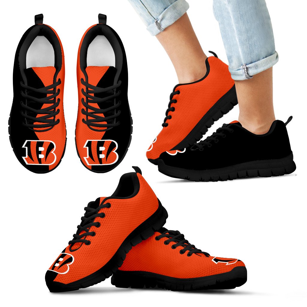 Two Colors Trending Lovely Cincinnati Bengals Sneakers Two Colors Trending Lovely Cincinnati Bengals Sneakers