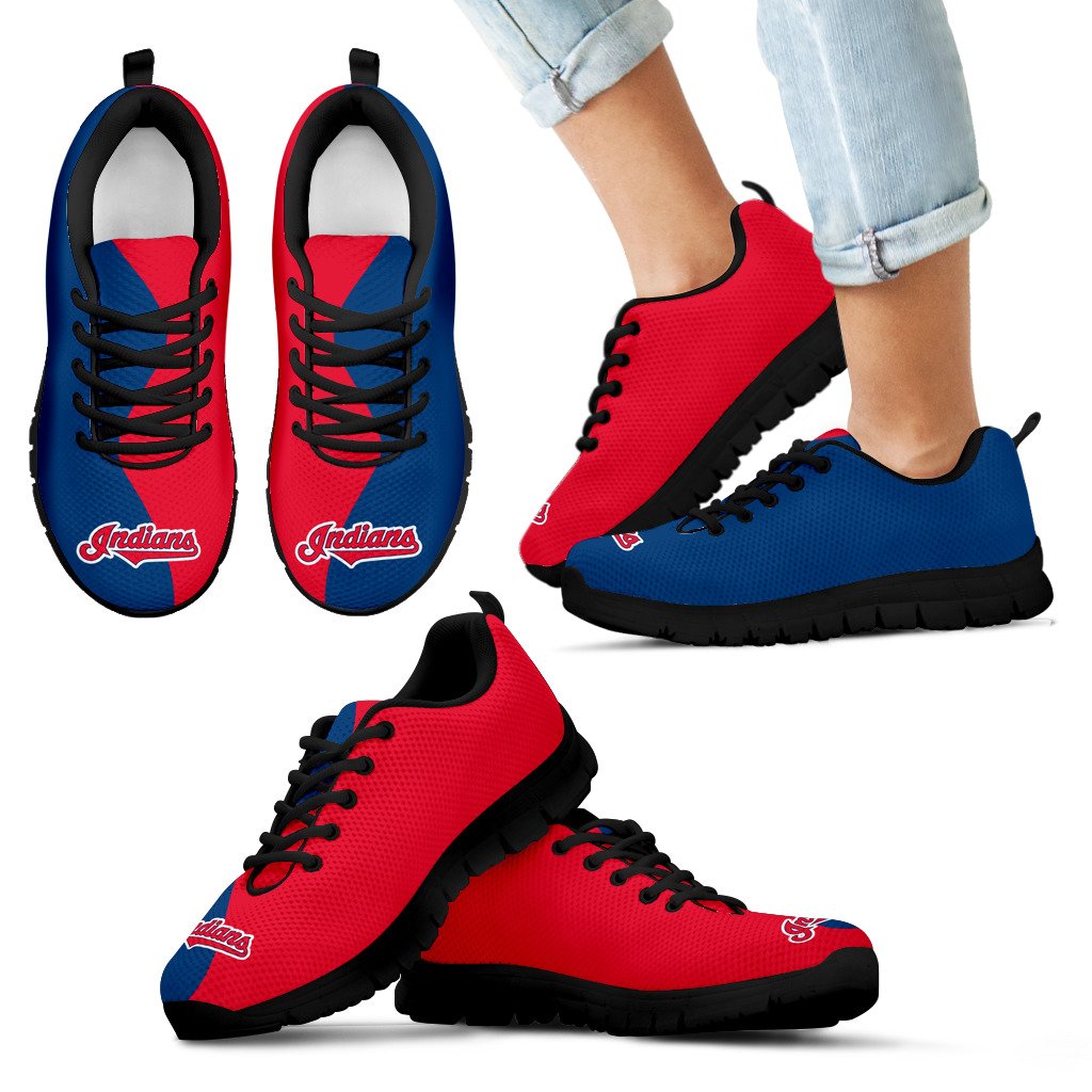 Two Colors Trending Lovely Cleveland Indians Sneaker Two Colors Trending Lovely Cleveland Indians Sneaker
