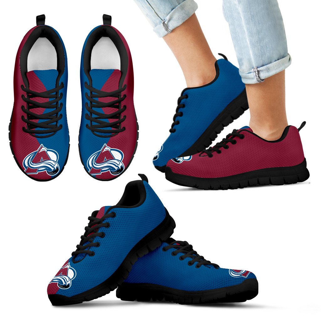 Two Colors Trending Lovely Colorado Avalanche Sneakers Two Colors Trending Lovely Colorado Avalanche Sneakers
