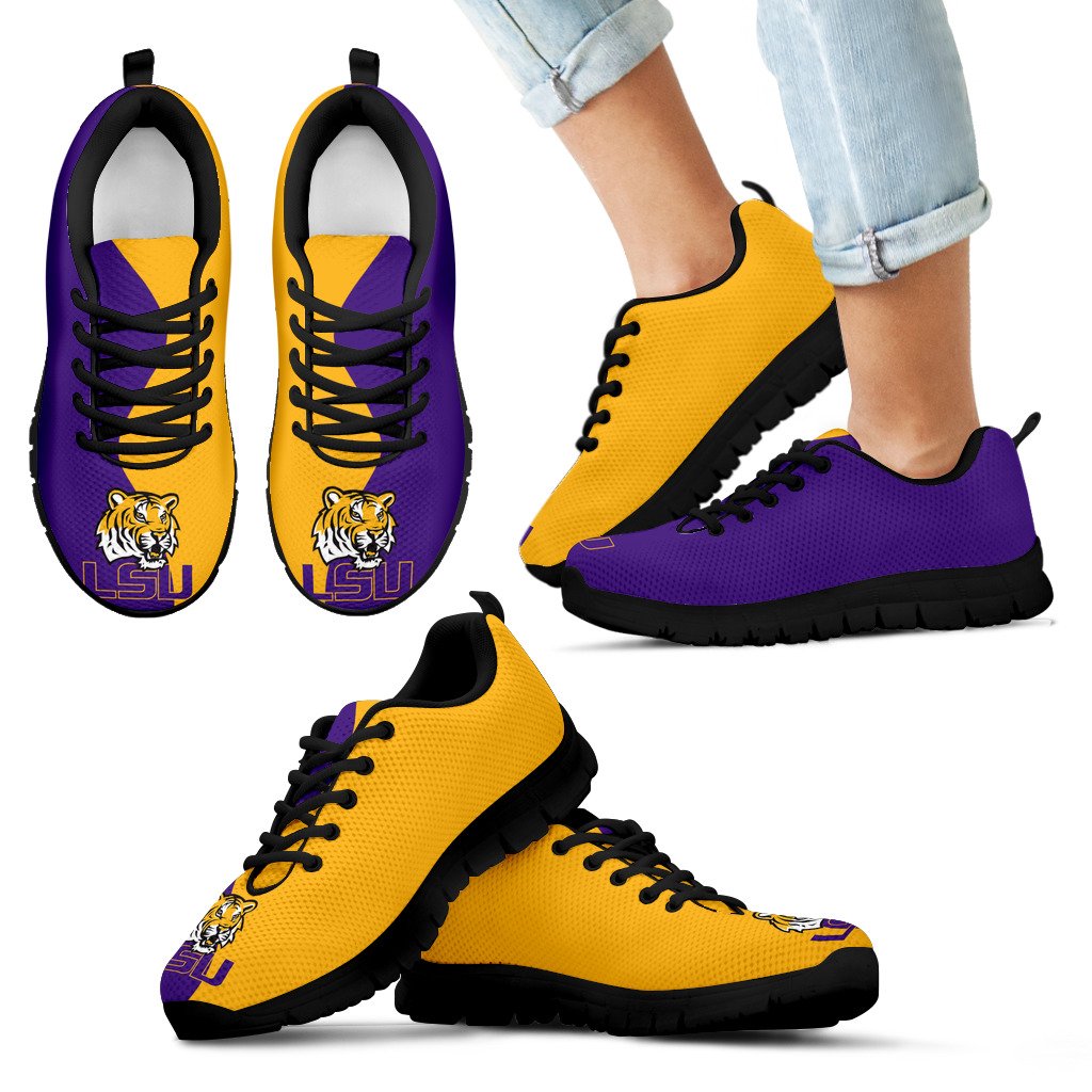 Two Colors Trending Lovely LSU Tigers Sneakers Two Colors Trending Lovely LSU Tigers Sneakers