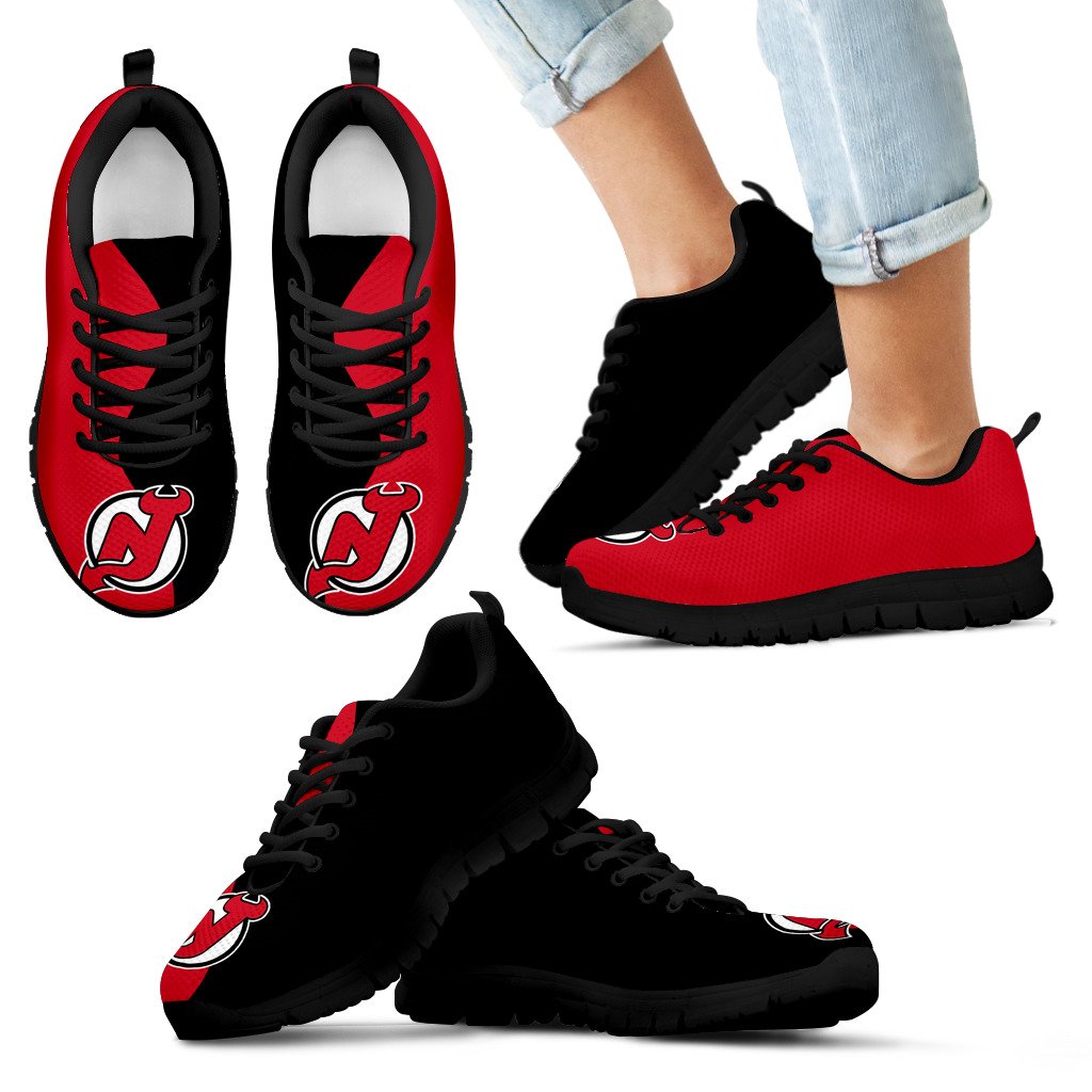 Two Colors Trending Lovely New Jersey Devils Sneakers Two Colors Trending Lovely New Jersey Devils Sneakers
