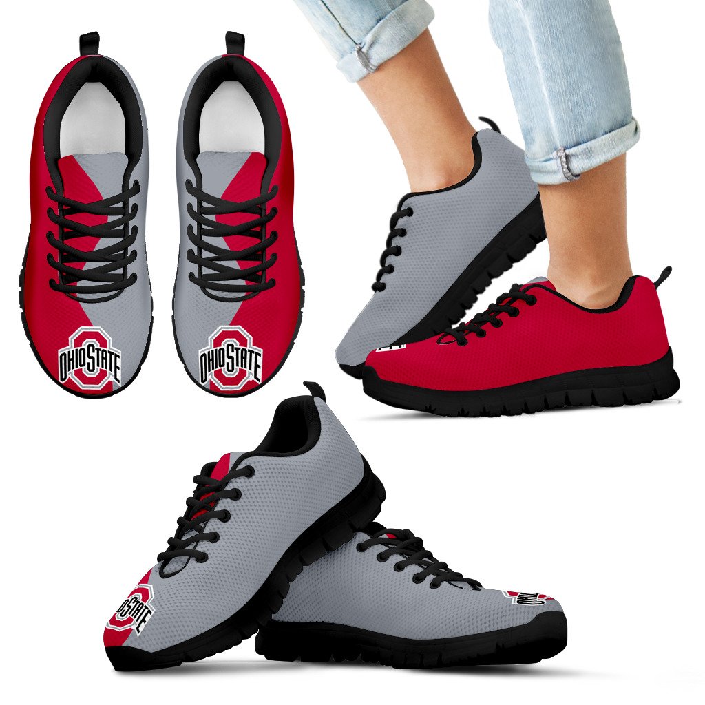Two Colors Trending Lovely Ohio State Buckeyes Sneakers Two Colors Trending Lovely Ohio State Buckeyes Sneakers