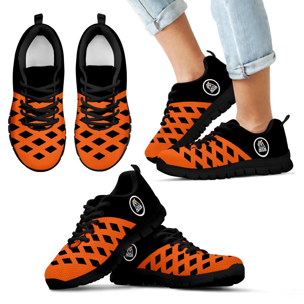 Two Colours Cross Line Miami Marlins Sneakers Two Colours Cross Line Miami Marlins Sneakers