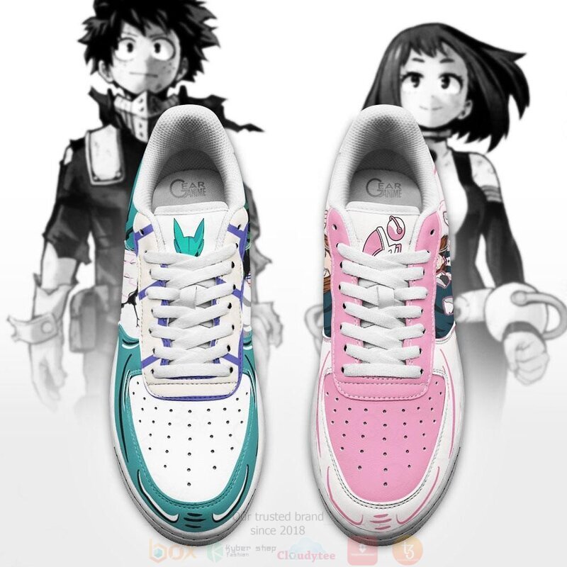 Uraraka And Deku Air Anime My Hero Academia Air Force Shoes Uraraka And Deku Air Anime My Hero Academia Air Force Shoes