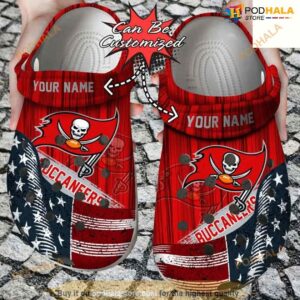 Us Flag Tampa Bay Buccaneers New Crocs Clog Shoes