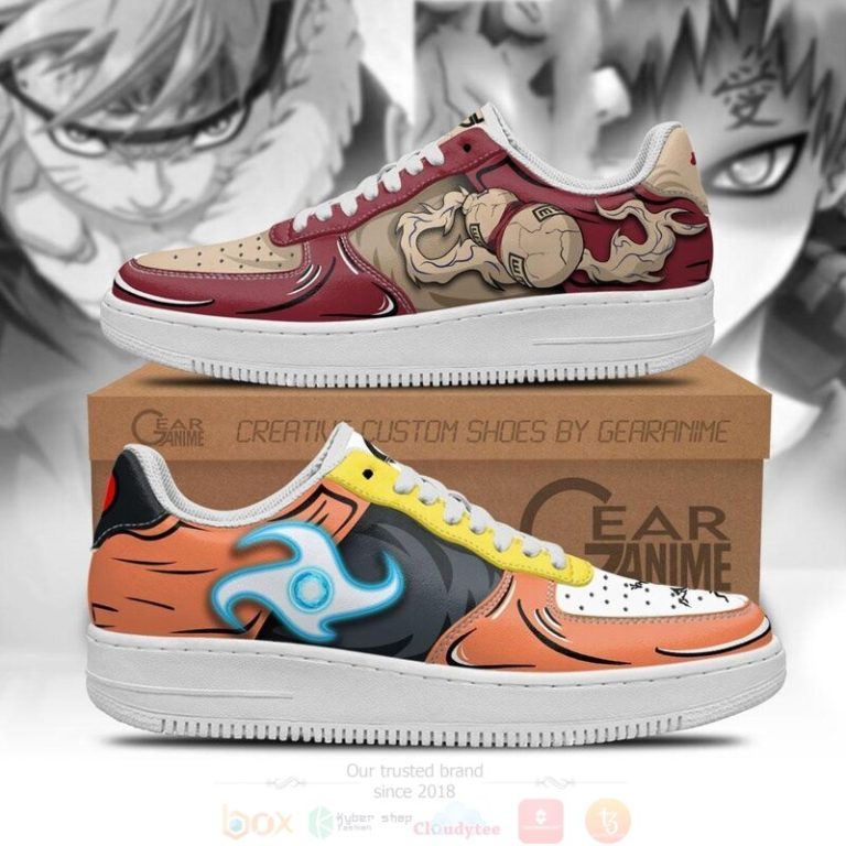 Uzumaki-And-Gaara-Air-Jutsu-Anime-Air-Force-Shoes-1