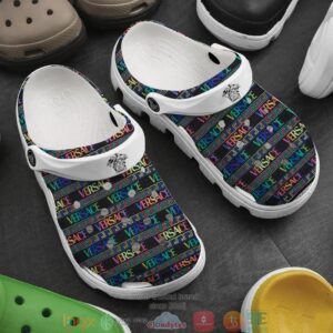 Versace Brand Colorful Black Crocband Clog Shoes