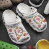 Versace Flowers White Crocband Clog Shoes