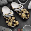 Versace Logo Black Crocband Clog Shoes