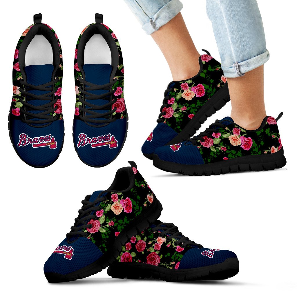 Vintage Floral Atlanta Braves Sneakers Vintage Floral Atlanta Braves Sneakers
