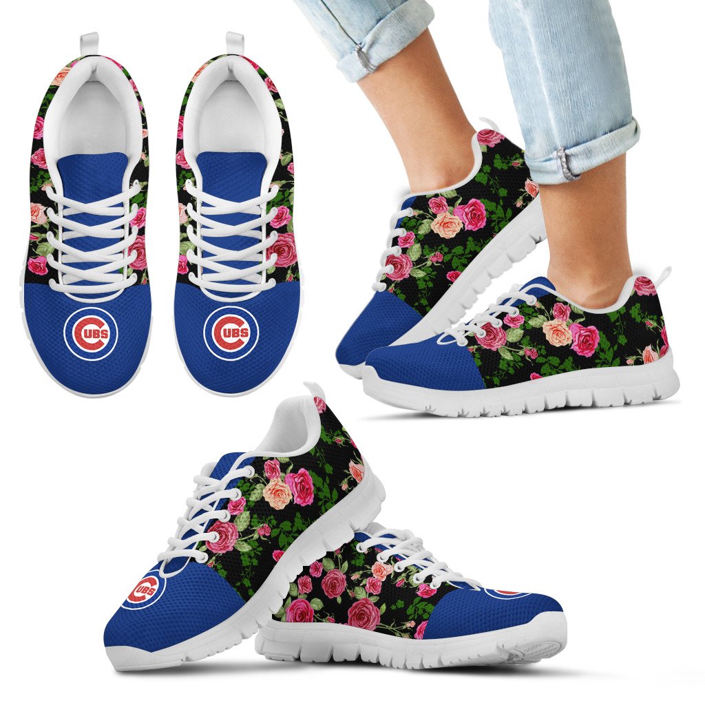 Vintage-Floral-Chicago-Cubs-Sneakers-1