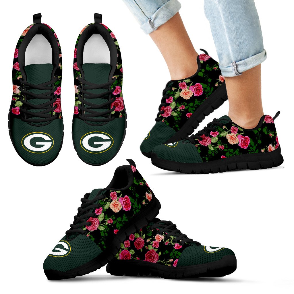 Vintage Floral Green Bay Packers Sneakers Vintage Floral Green Bay Packers Sneakers