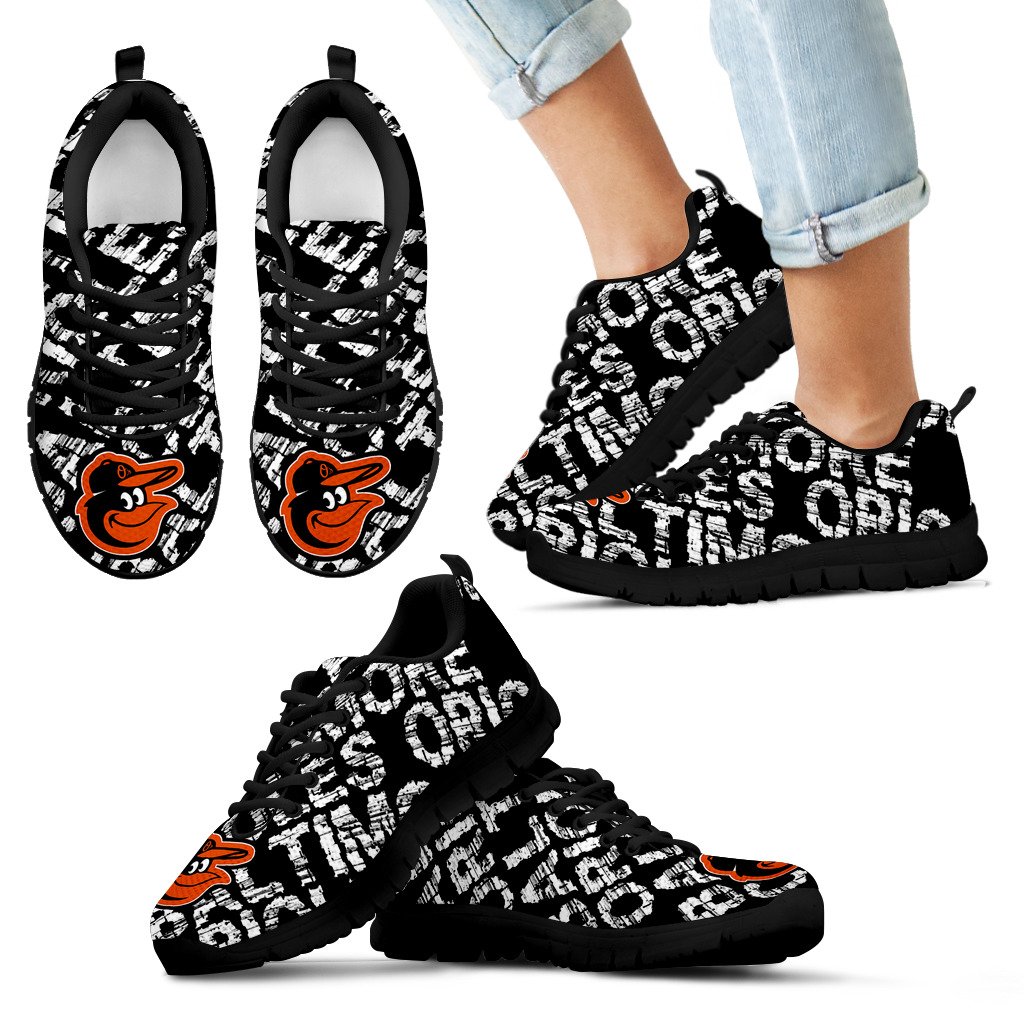 Vintage Logo Beautiful Baltimore Orioles Sneakers V1 Vintage Logo Beautiful Baltimore Orioles Sneakers V1