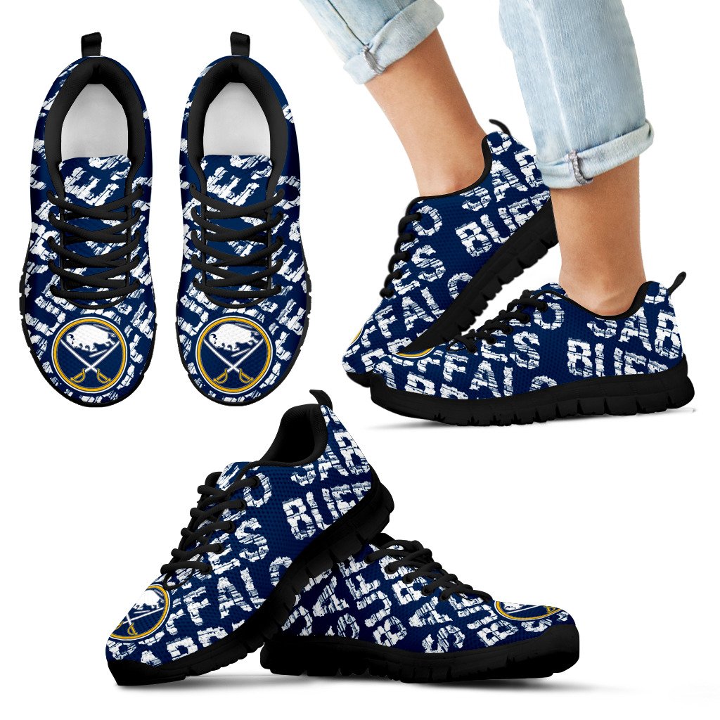 Vintage Logo Beautiful Buffalo Sabres Sneakers V1 Vintage Logo Beautiful Buffalo Sabres Sneakers V1