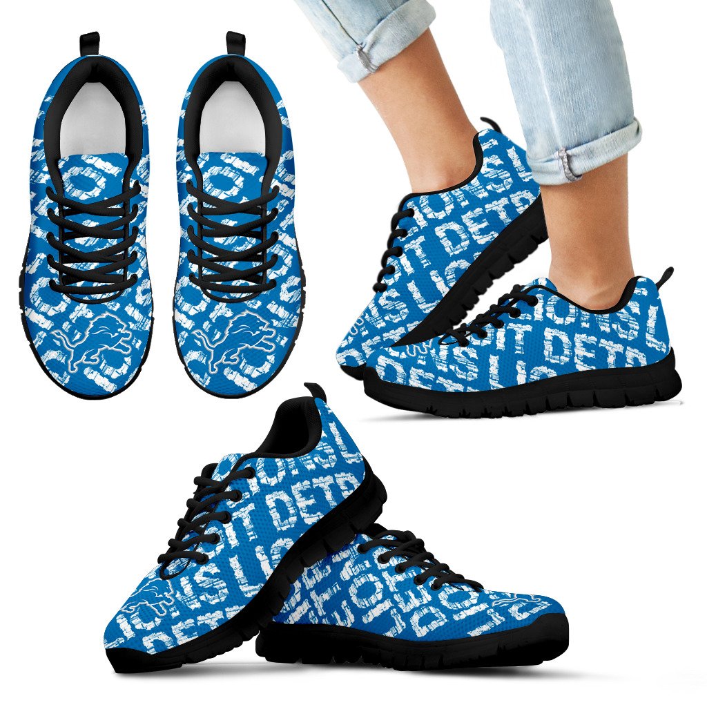 Vintage Logo Beautiful Detroit Lions Sneakers V1 Vintage Logo Beautiful Detroit Lions Sneakers V1
