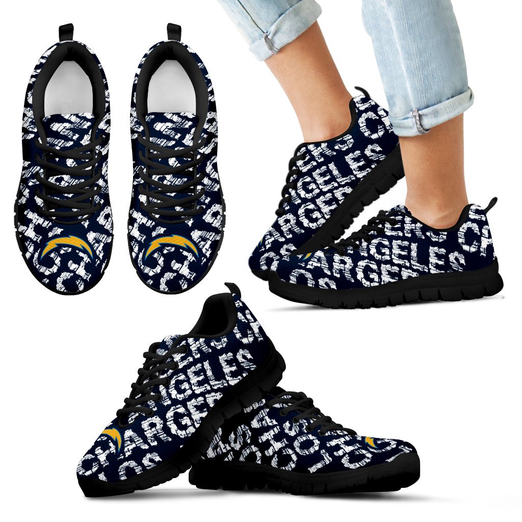 Vintage Logo Beautiful Los Angeles Chargers Sneakers V1 Vintage Logo Beautiful Los Angeles Chargers Sneakers V1