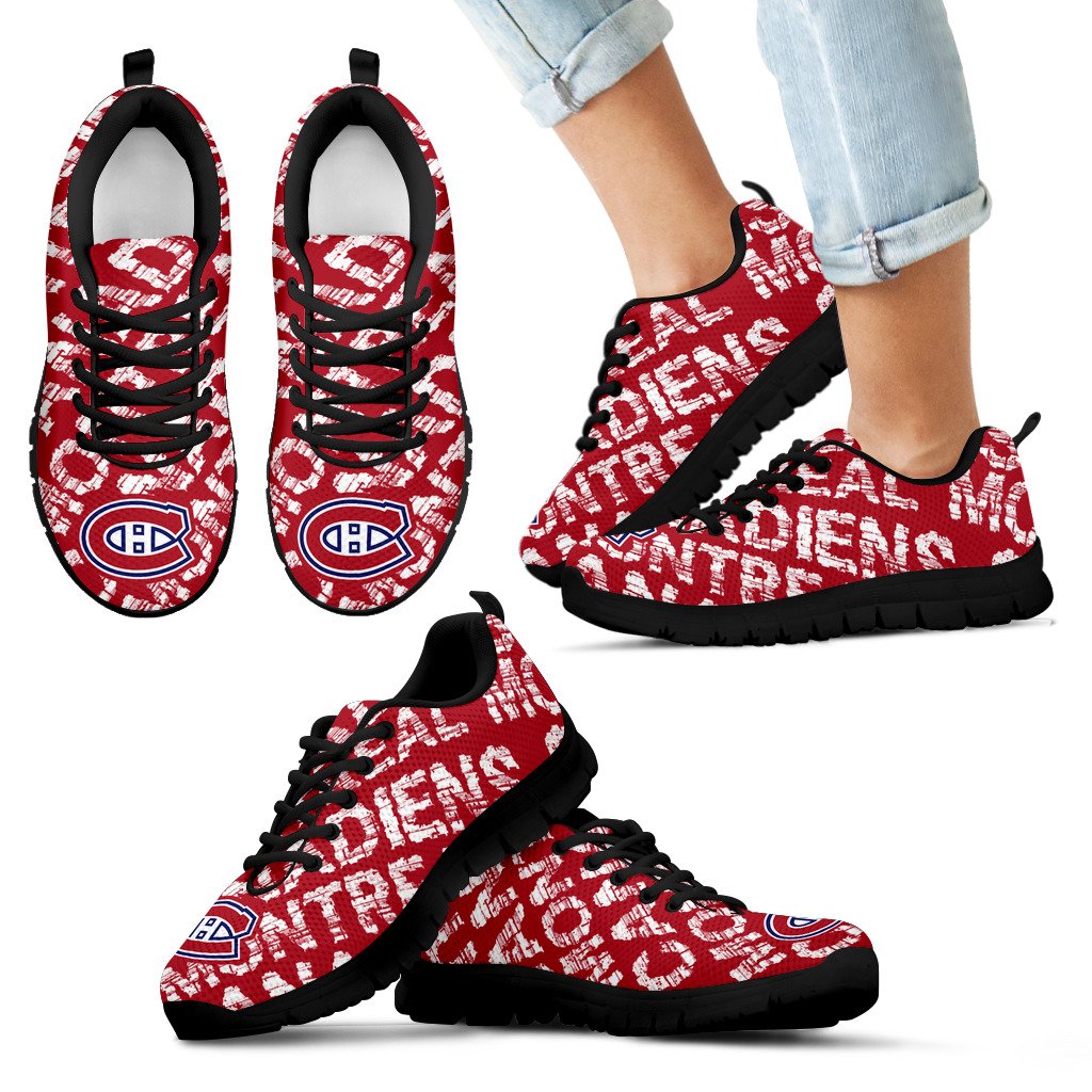 Vintage Logo Beautiful Montreal Canadiens Sneakers V1 Vintage Logo Beautiful Montreal Canadiens Sneakers V1