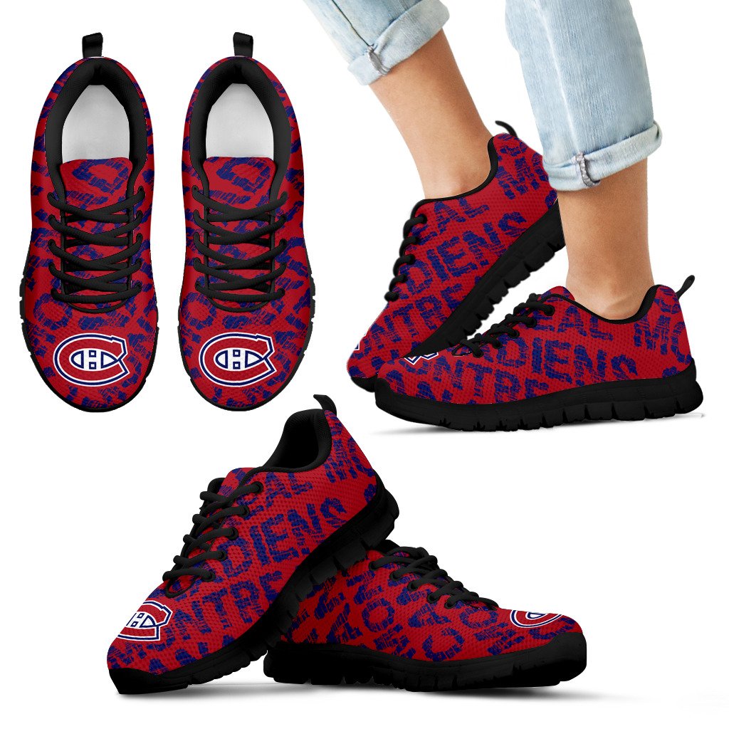 Vintage Logo Beautiful Montreal Canadiens Sneakers V2 Vintage Logo Beautiful Montreal Canadiens Sneakers V2