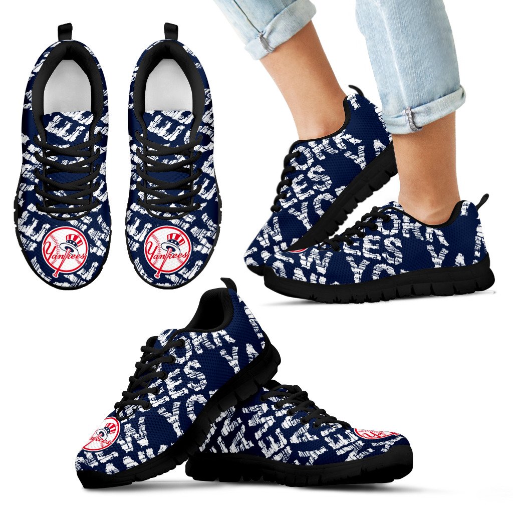 Vintage Logo Beautiful New York Yankees Sneakers V1 Vintage Logo Beautiful New York Yankees Sneakers V1
