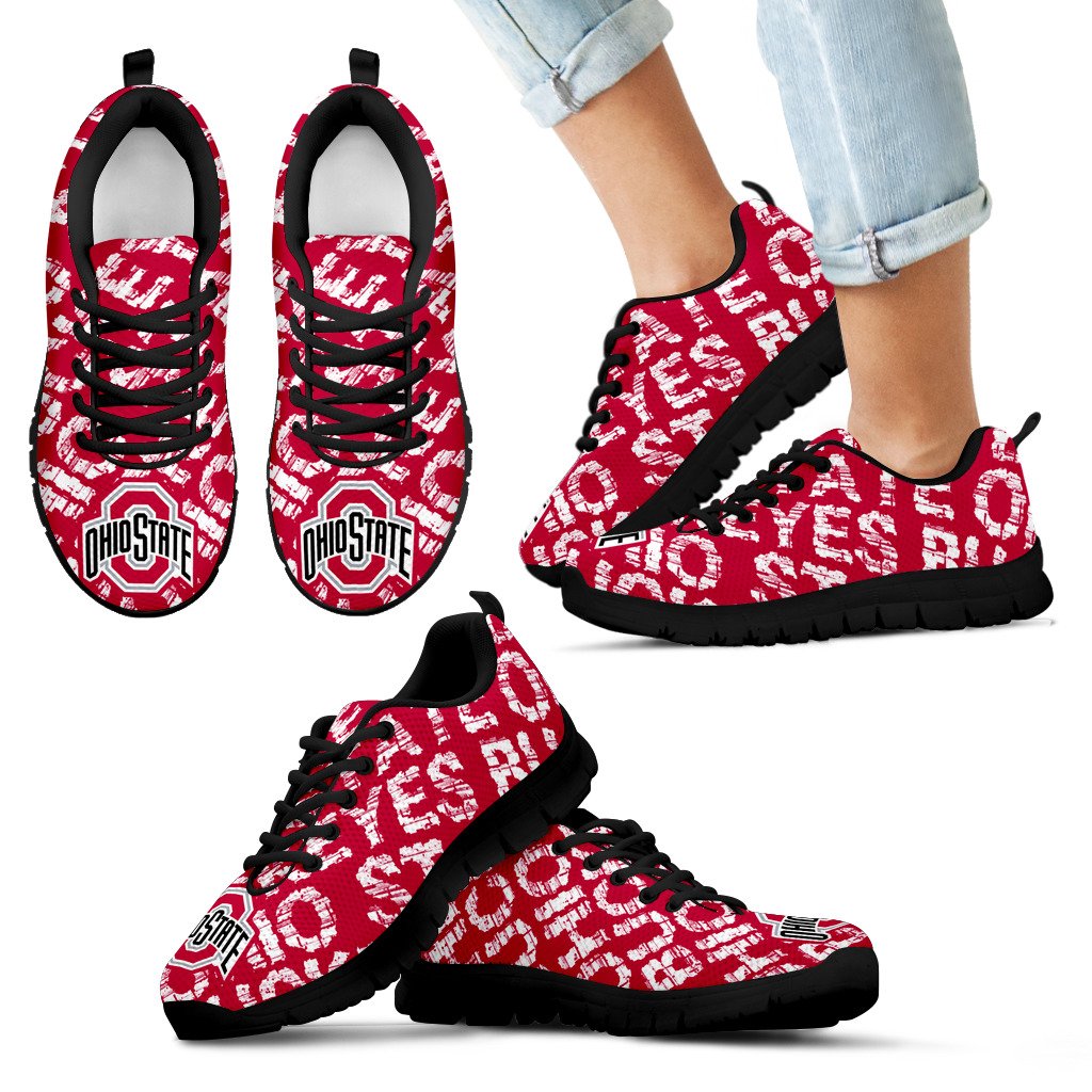 Vintage Logo Beautiful Ohio State Buckeyes Sneakers Vintage Logo Beautiful Ohio State Buckeyes Sneakers